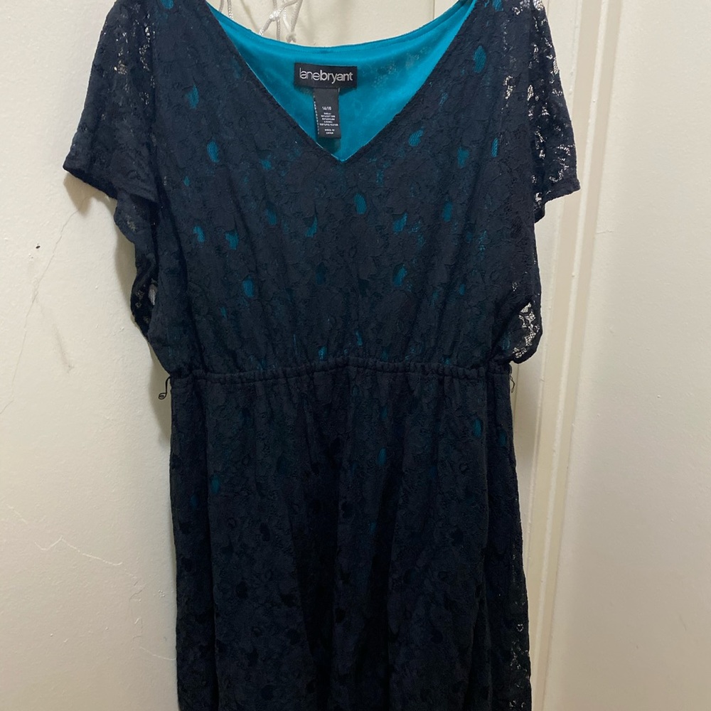 Beautiful black and teal dress